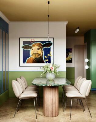 Krava koja je inspirisala dizajn stana u Banja Luci pokazuje kako hrabro koristiti boje u interijeru