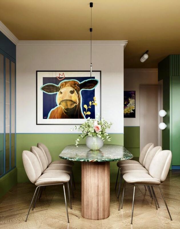 Krava koja je inspirisala dizajn stana u Banja Luci pokazuje kako hrabro koristiti boje u interijeru