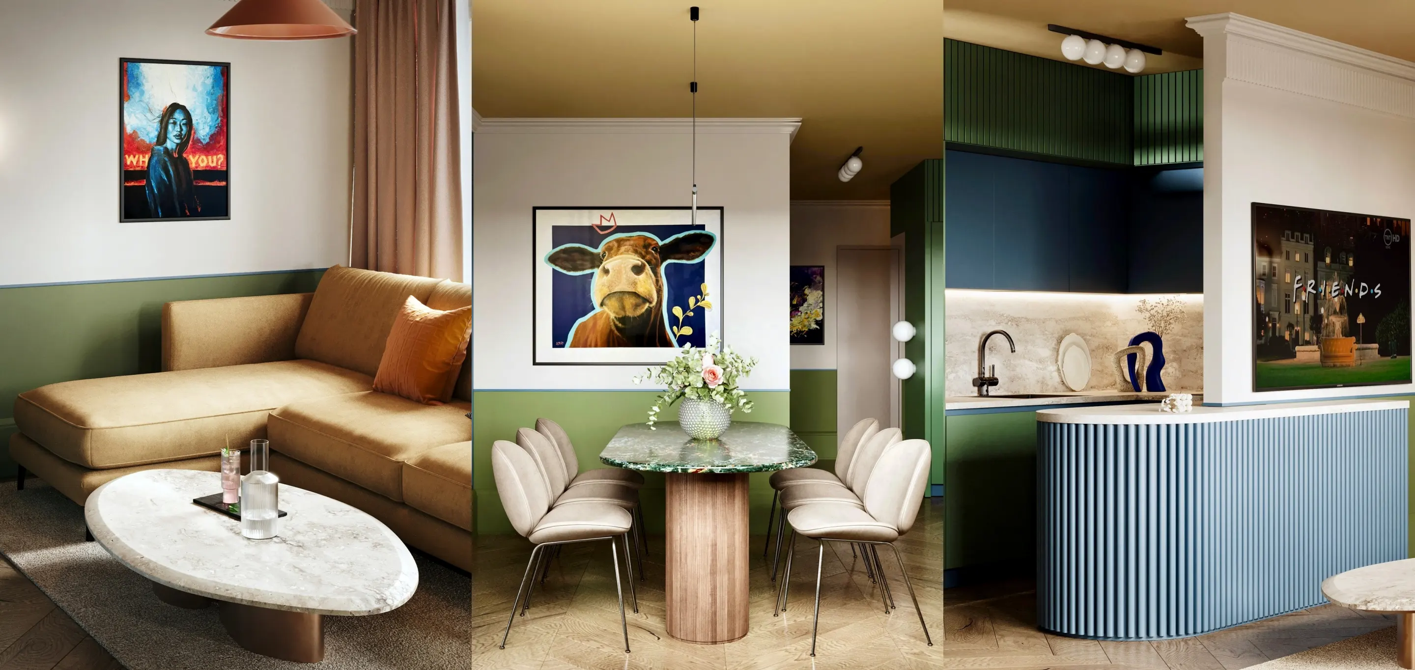 Krava koja je inspirisala dizajn stana u Banja Luci pokazuje kako hrabro koristiti boje u interijeru