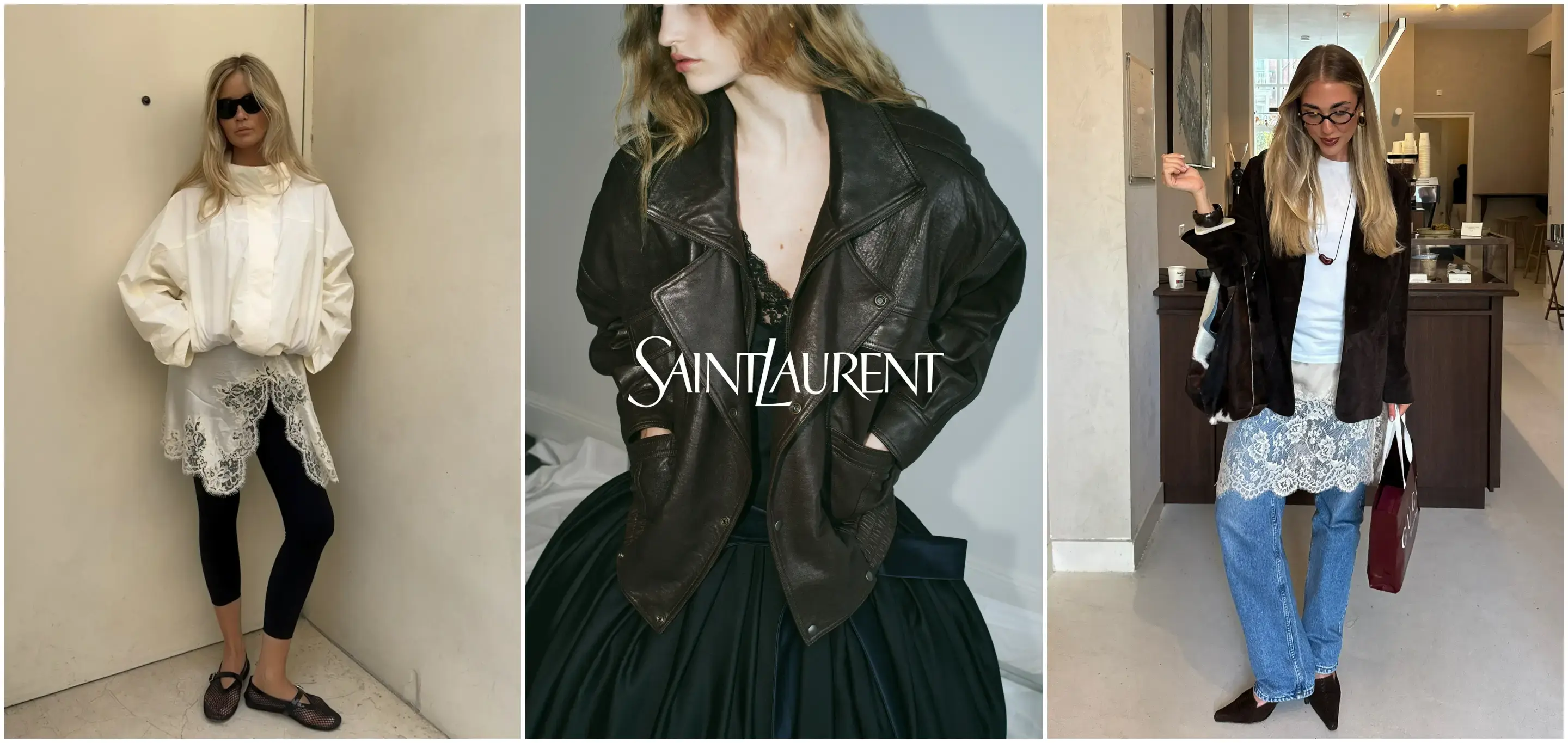 Mini trend koji smo opazili: Čipka koja izviruje iz outfita i vraća romantiku