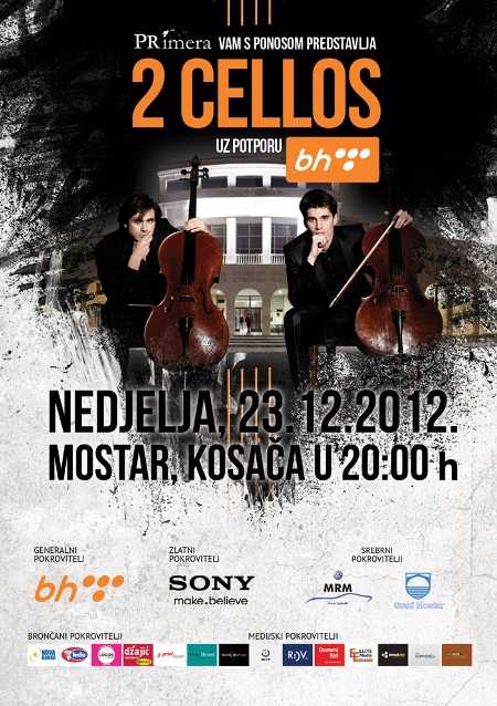 MODAMO.info preporučuje: 2Cellos u Mostaru