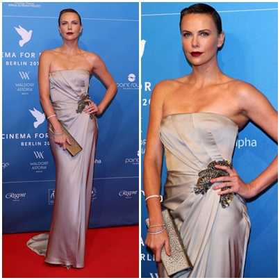 Ženstvena Charlize u Gucci haljini