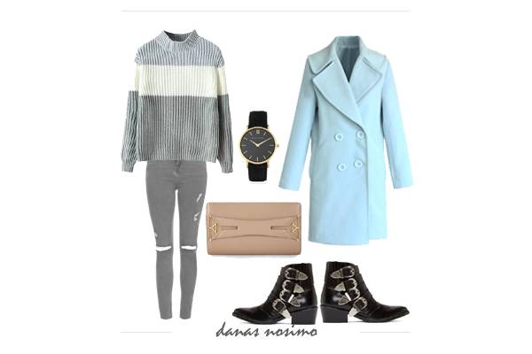 Pastelno plavi kaput je novi it komad među street style zvijezdama
