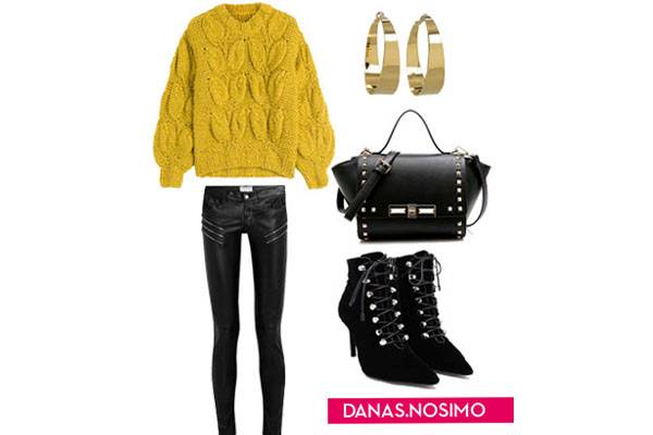Kožne hlače i džemper su sjajan street style duo