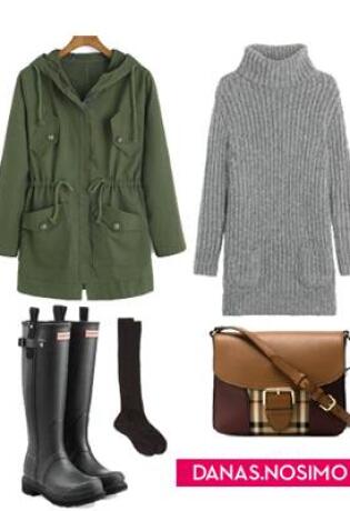 Parka i gumene čizme su cool street style duo