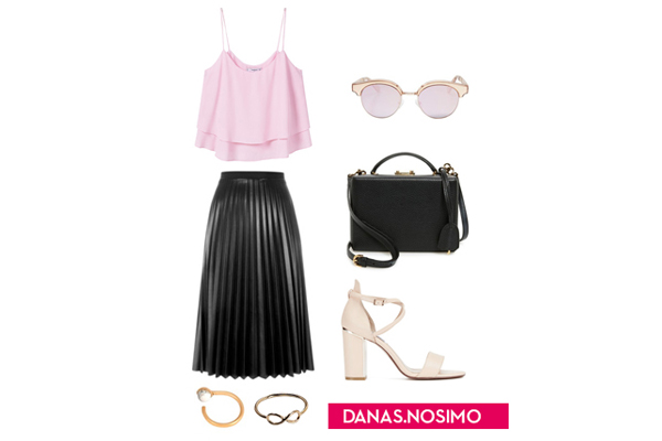 Midi kožna suknja je street style favorit