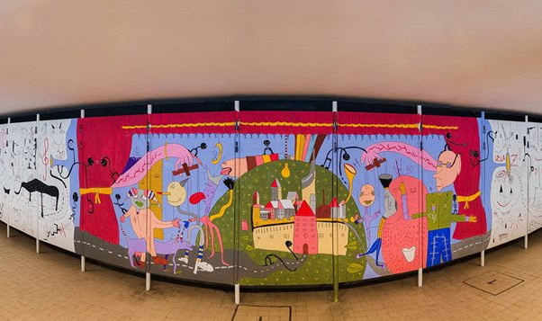 Rikardo Druškić je naslikao impresivan mural u Pozorištu mladih u Sarajevu