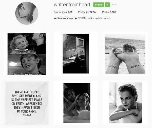 writtenfromheart modamo ljubavni instagram profili