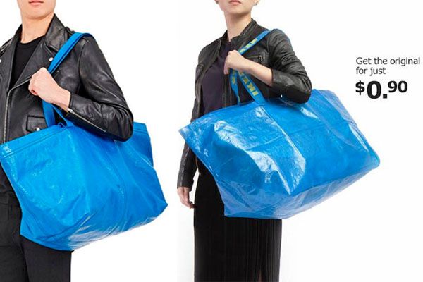 IKEA vs. Balenciaga – Tko ima bolju plavu plastičnu vrećicu za shopping? 