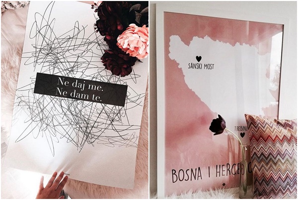 Posteri s bh.motivima i ljubavnim citatima koje ćete željeti u svom domu