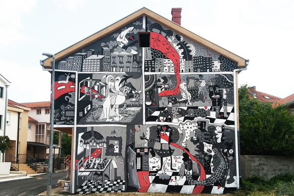 Rikardo Druškić i Saša Peševski naslikali impresivan mural u Mostaru
