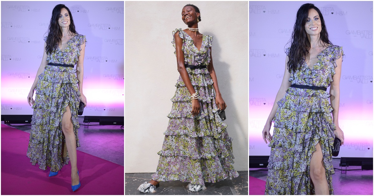 Look dana: Sarah Čerkez u cvjetnoj Giambattista Valli x H&M haljini
