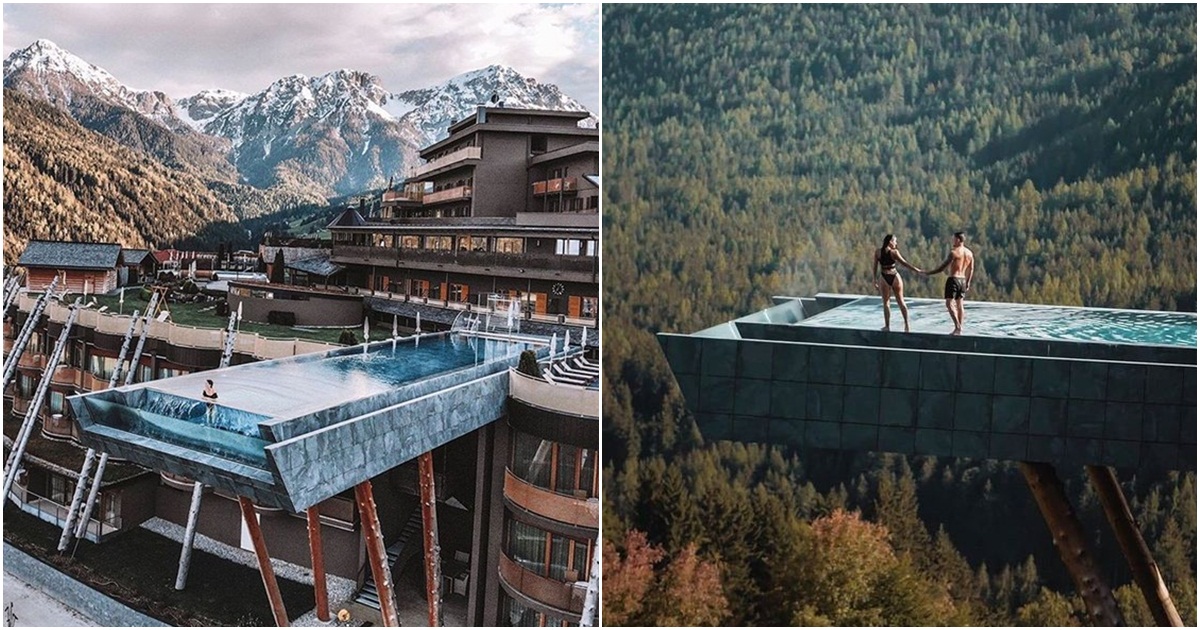 Ovaj hotel skriven u Dolomitima u Italiji ima nevjerojatan vanjski bazen, ali i sjajan interijer