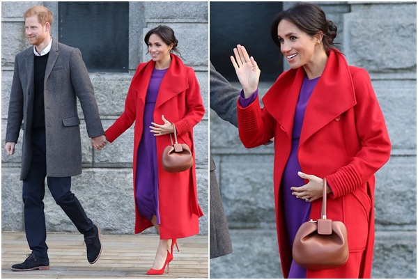Trudnički stil Meghan Markle kao inspiracija za chic zimski color block look