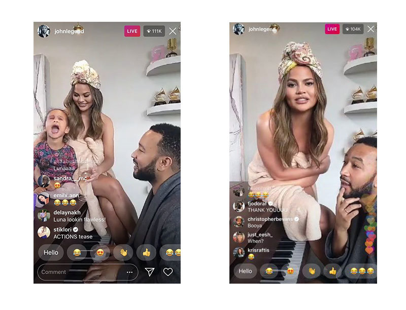 John Legend je u udobnosti doma snimio live Instagram koncert, a pridružili su mu se i Chrissy i Luna