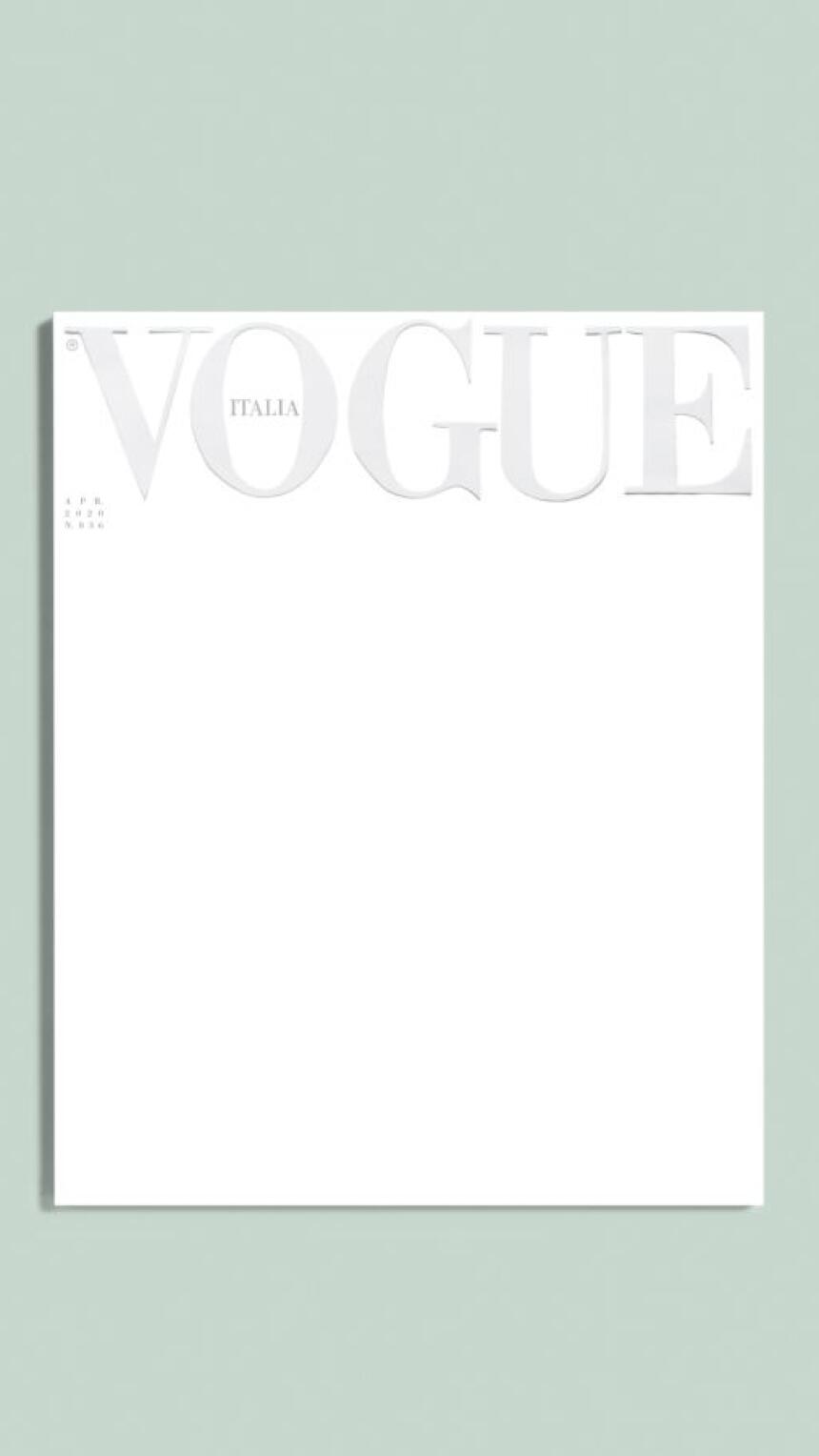 Novo izdanje talijanskog Vogue magazina ima potpuno praznu bijelu naslovnicu. Evo zašto je ova naslovnica još posebna.