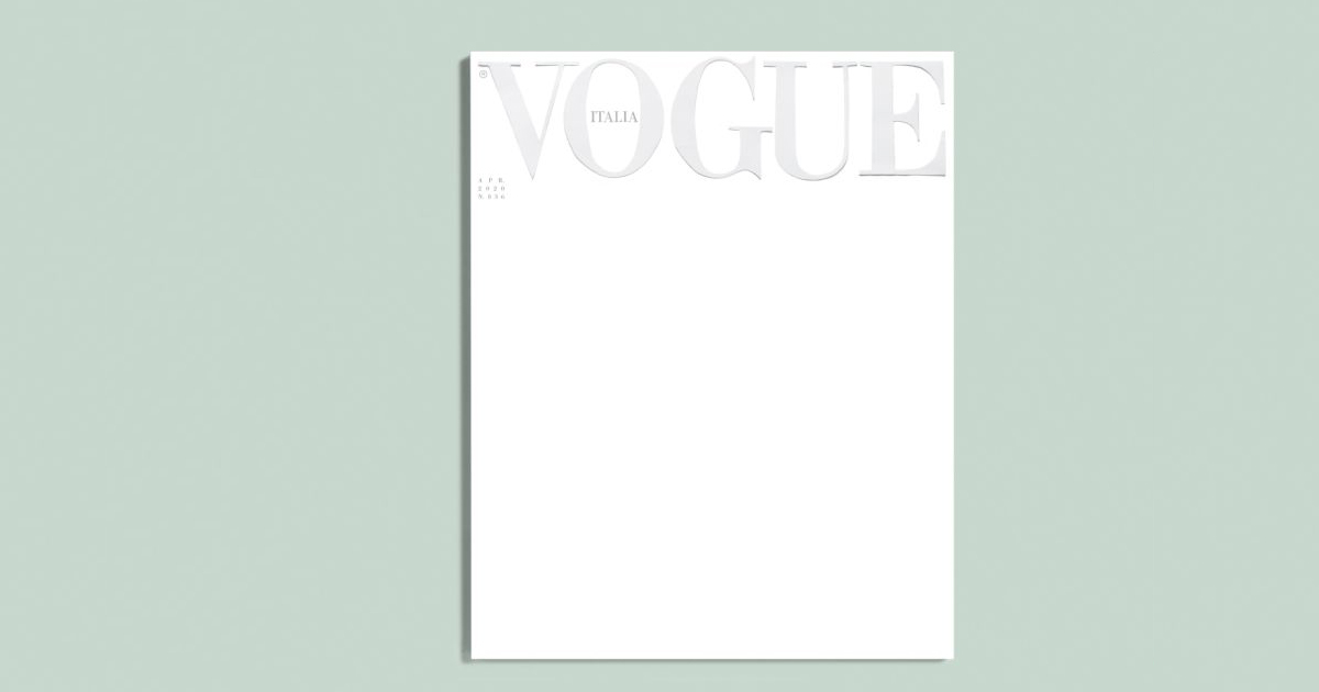 Novo izdanje talijanskog Vogue magazina ima potpuno praznu bijelu naslovnicu. Evo zašto je ova naslovnica još posebna.