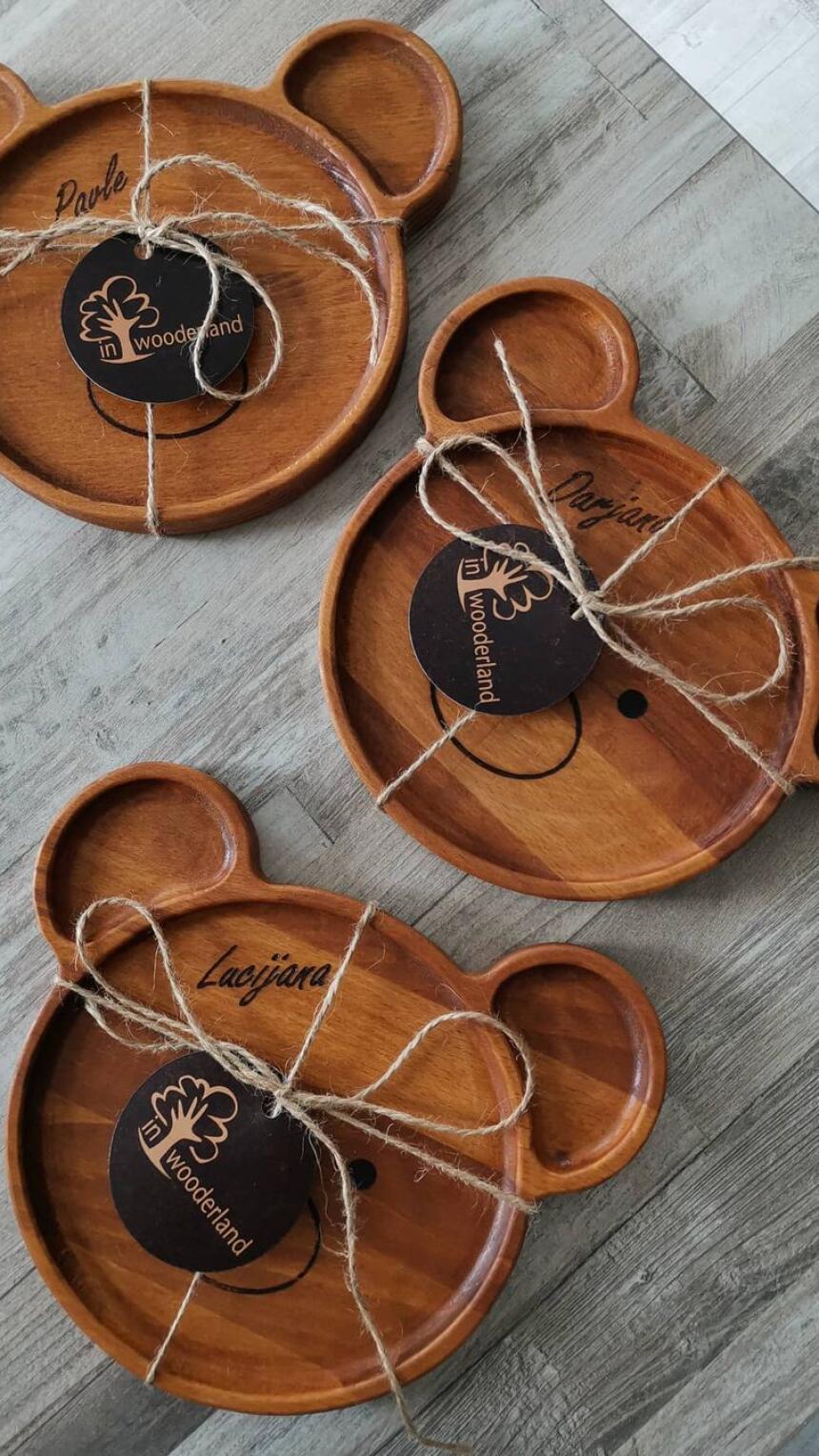 Preslatko drveno posuđe za najmlađe iz radionice bh. brenda In.wooderland