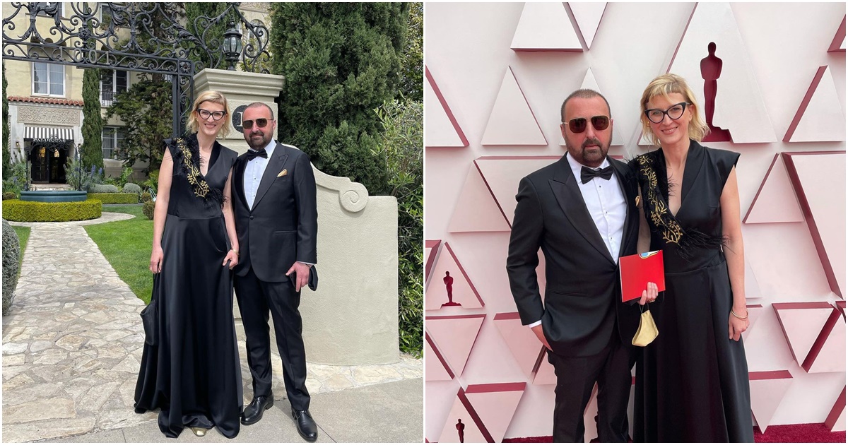 Jasmila Žbanić u haljini bh. dizajnerice na crvenom tepihu dodjele nagrade Oscar u Los Angelesu