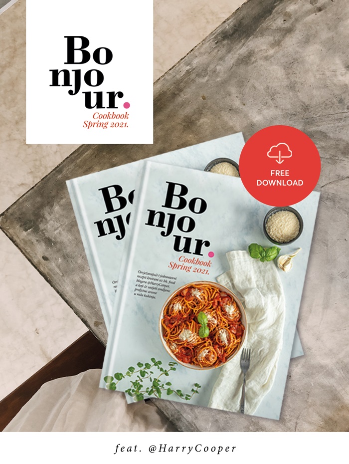 Proljetno izdanje Bonjour.cookbooka je tu! Klik i otkrijte najukusnije proljetne recepte za svakog gurmana.