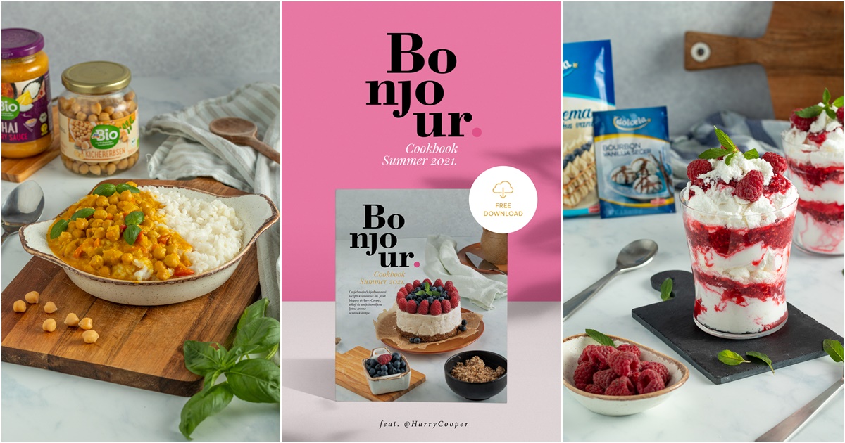 Besplatno preuzmite Bonjour.cookbook Summer 2021. i isprobajte lagane, ukusne recepte koji spajaju omiljene ljetne arome