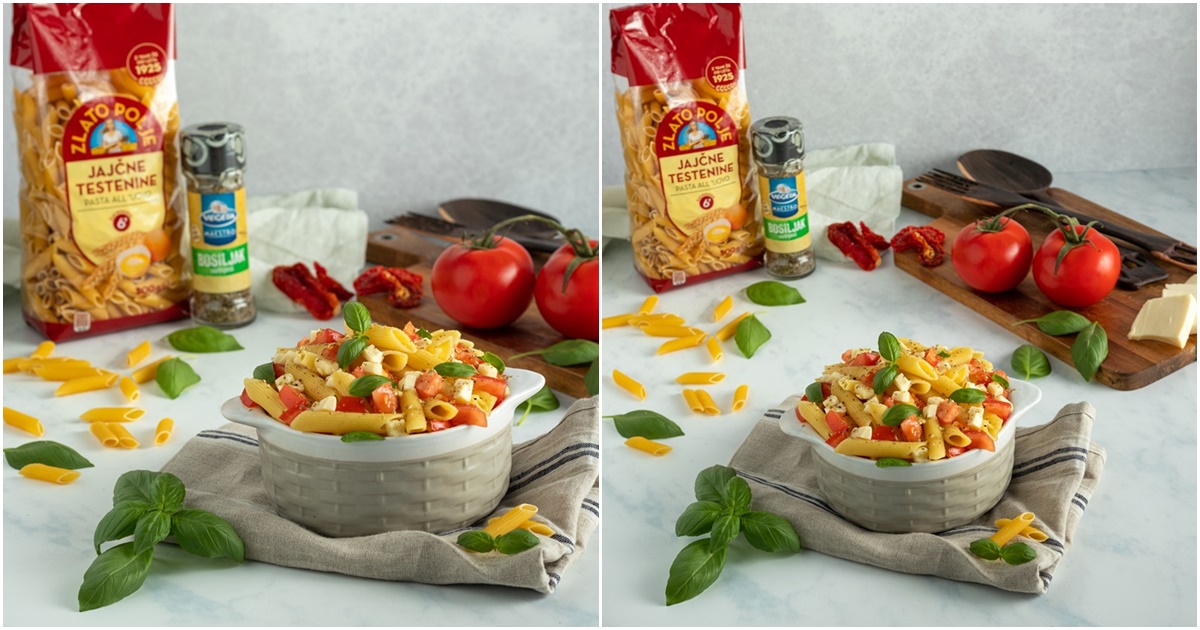 Osvježavajući talijanski recept za caprese salatu s tjesteninom kojem je teško odoljeti