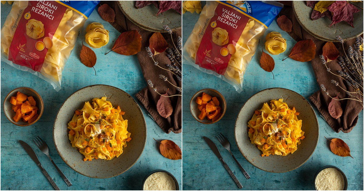 Mirisna, aromatična jesenska tjestenina u umaku od tikve je savršen vikend #comfortfood