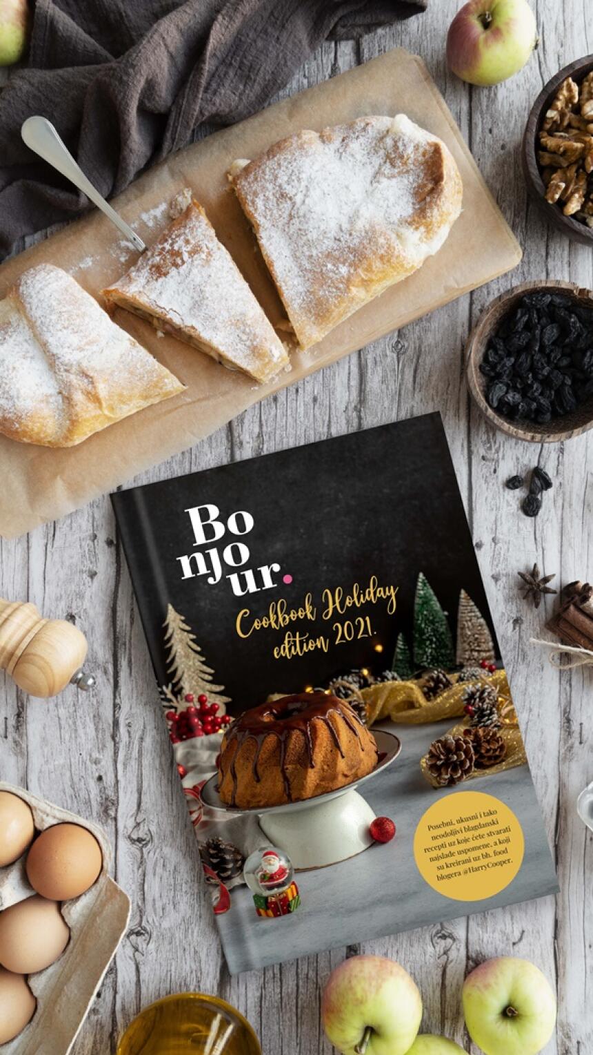 Bonjour.cookbook Holiday edition ima sve što vam treba za najslađe blagdane. Klik i besplatno ju preuzmite već sada!