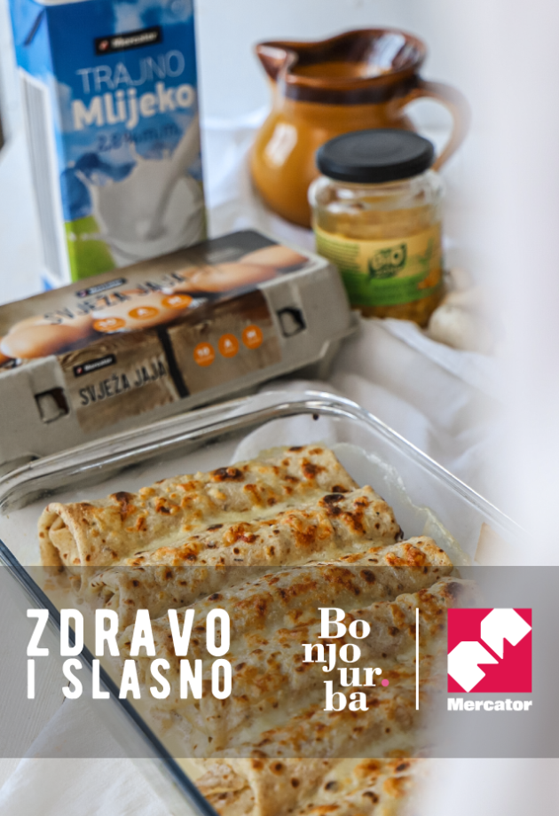 Zdravo i slasno by Bonjour.ba i Mercator: Belma nam je otkrila recept za zapečene integralne palačinke