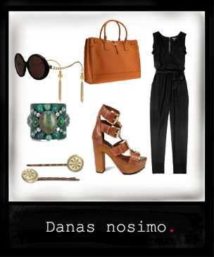 Crni kombinezon za dnevni outfit 