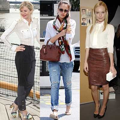 Celebrity inspiracija: Bijela košulja