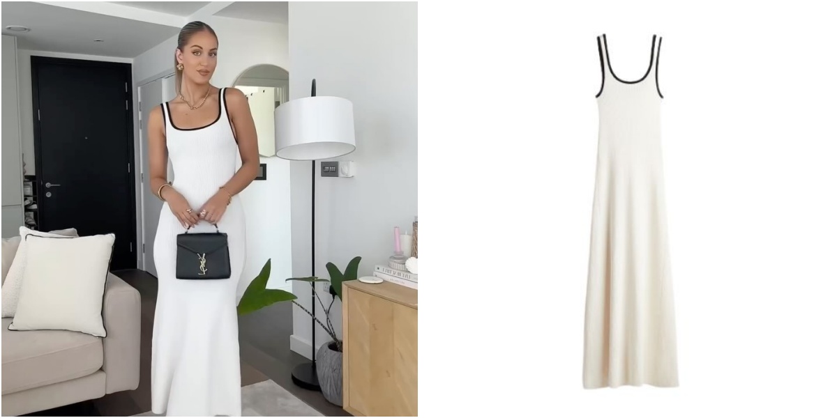 H&M haljina u tonovima crne i bijele savršeno odražava francuski chic