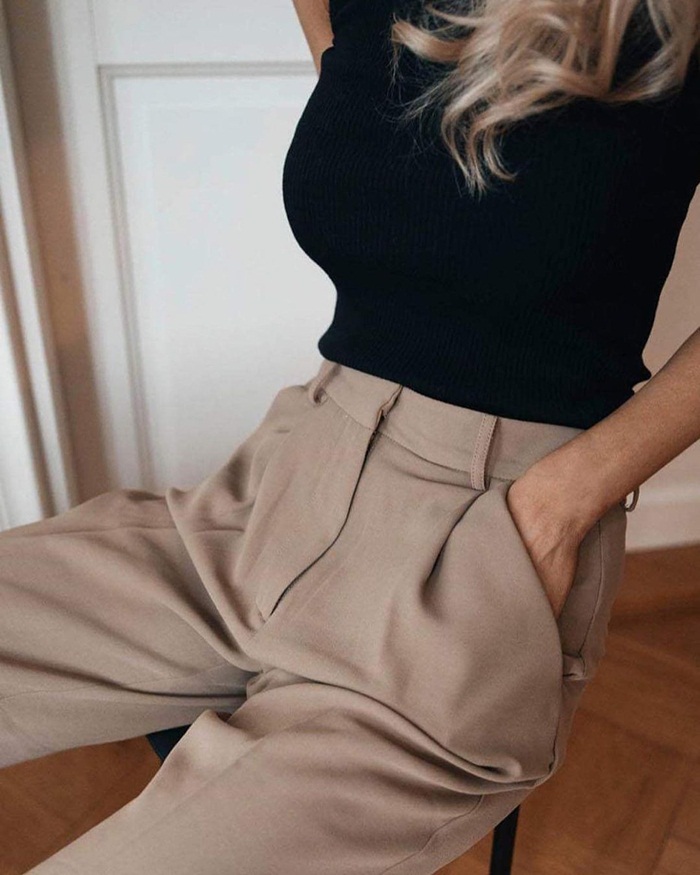 Ljetna office izdanja uz svestrane hlače u nude tonovima