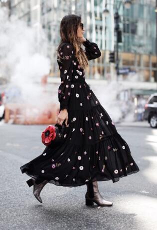 Maxi haljina u 8 efektnih jesenskih outfita