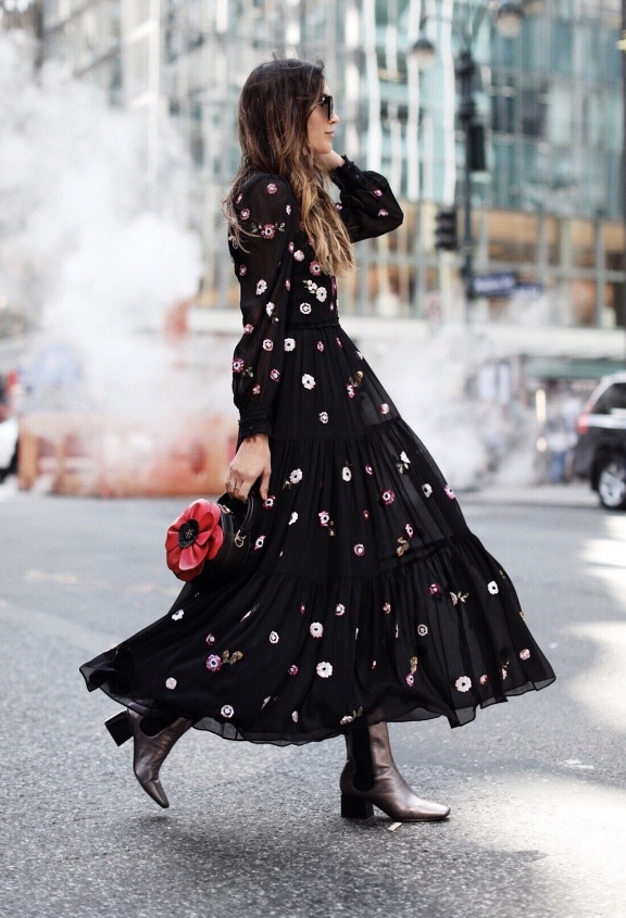 Maxi haljina u 8 efektnih jesenskih outfita