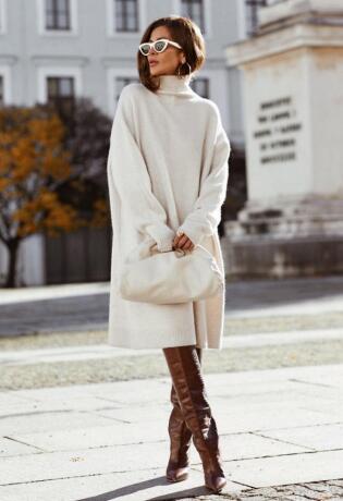 Street style inspiracija: 14 načina kako nositi džemper haljinu ove zime
