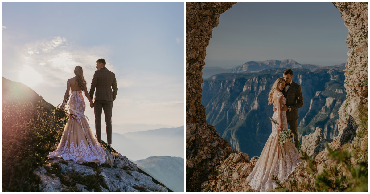 Bh. fotograf potpisuje ove čarobne fotografije mladenaca snimljene na vrhu Čvrsnice