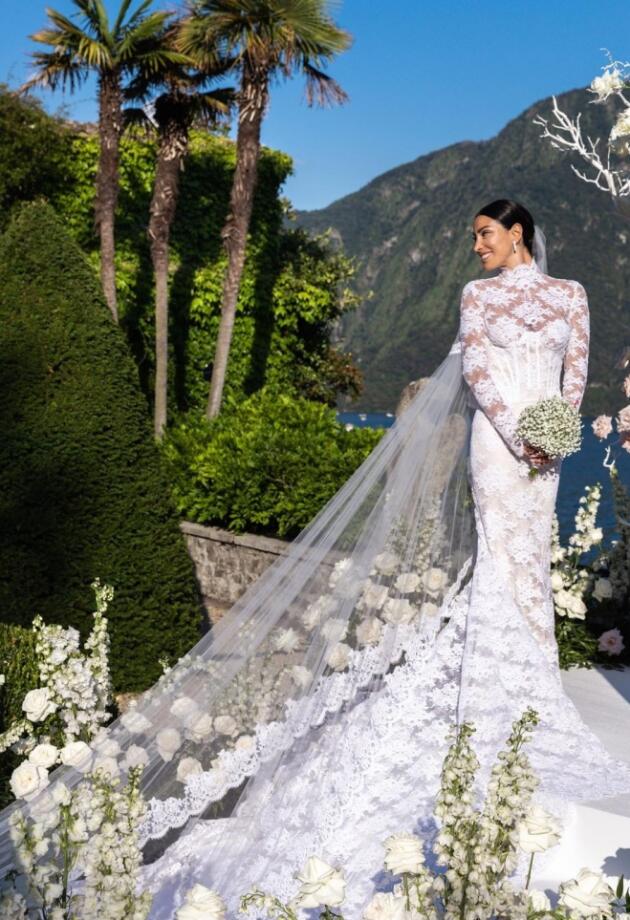 Giorgia Gabriele se vjenčala na jezeru Como u dizajnerskoj haljini sa šlepom dugim 8 metara, a pjevao je Andrea Bocelli