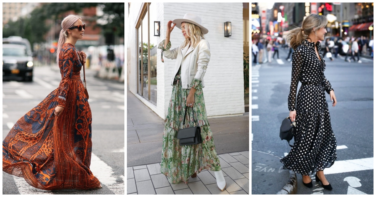 Maxi haljina u 8 efektnih jesenskih outfita