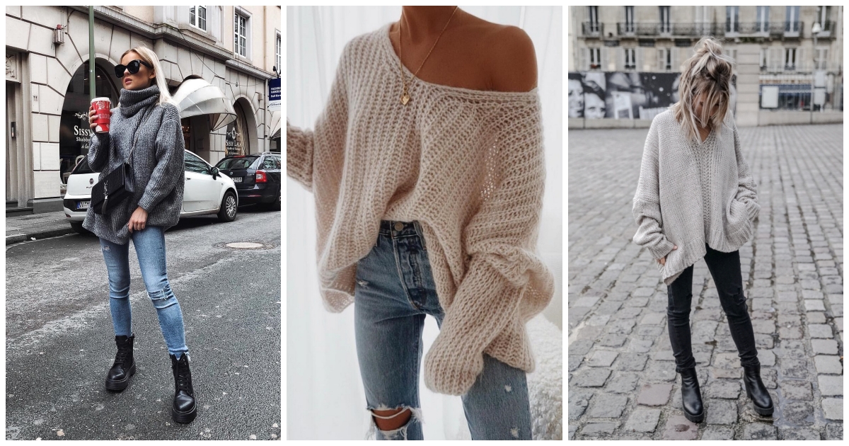 Oversized džemper i traperice: stylish baza ležernih izdanja
