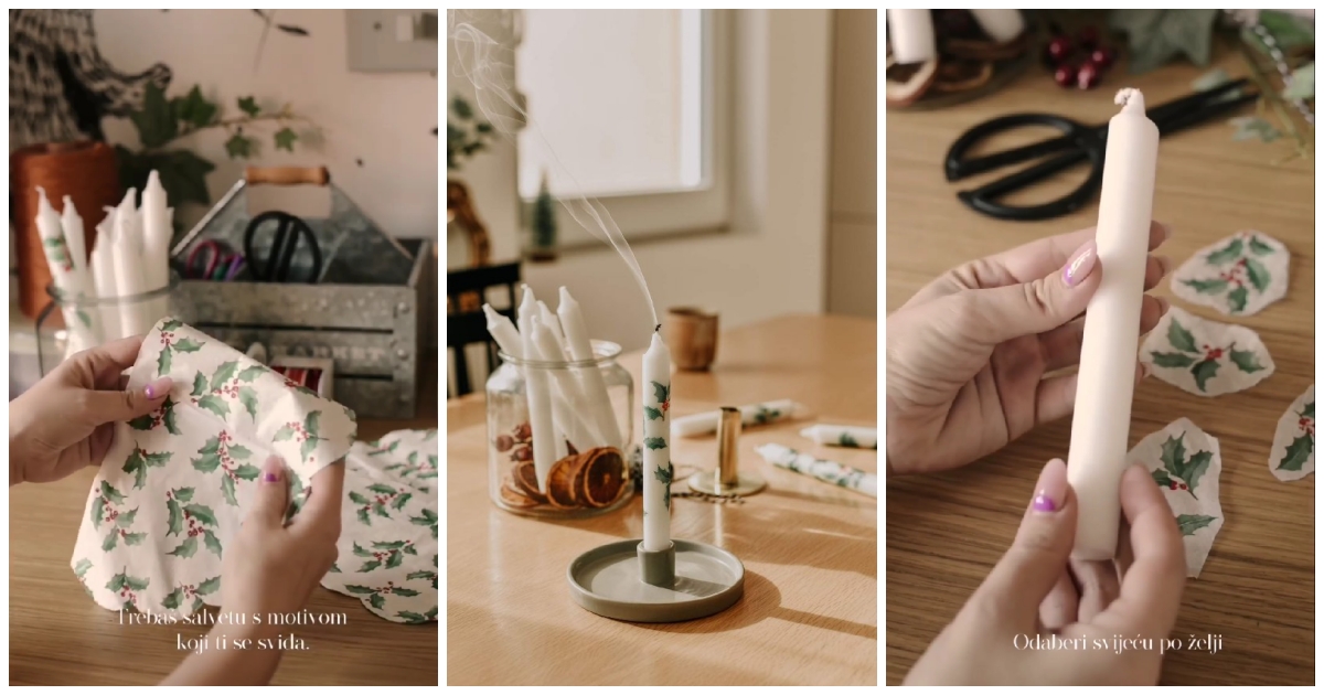 DIY blogerica Emilija otkrila je kako da sami super jednostavno napravite preslatku blagansku svijeću