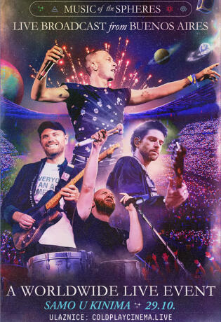 Veselimo se Coldplay koncertu, jednog od najvećih indie bendova i to u nešto drugačijoj atmosferi kina CineStar