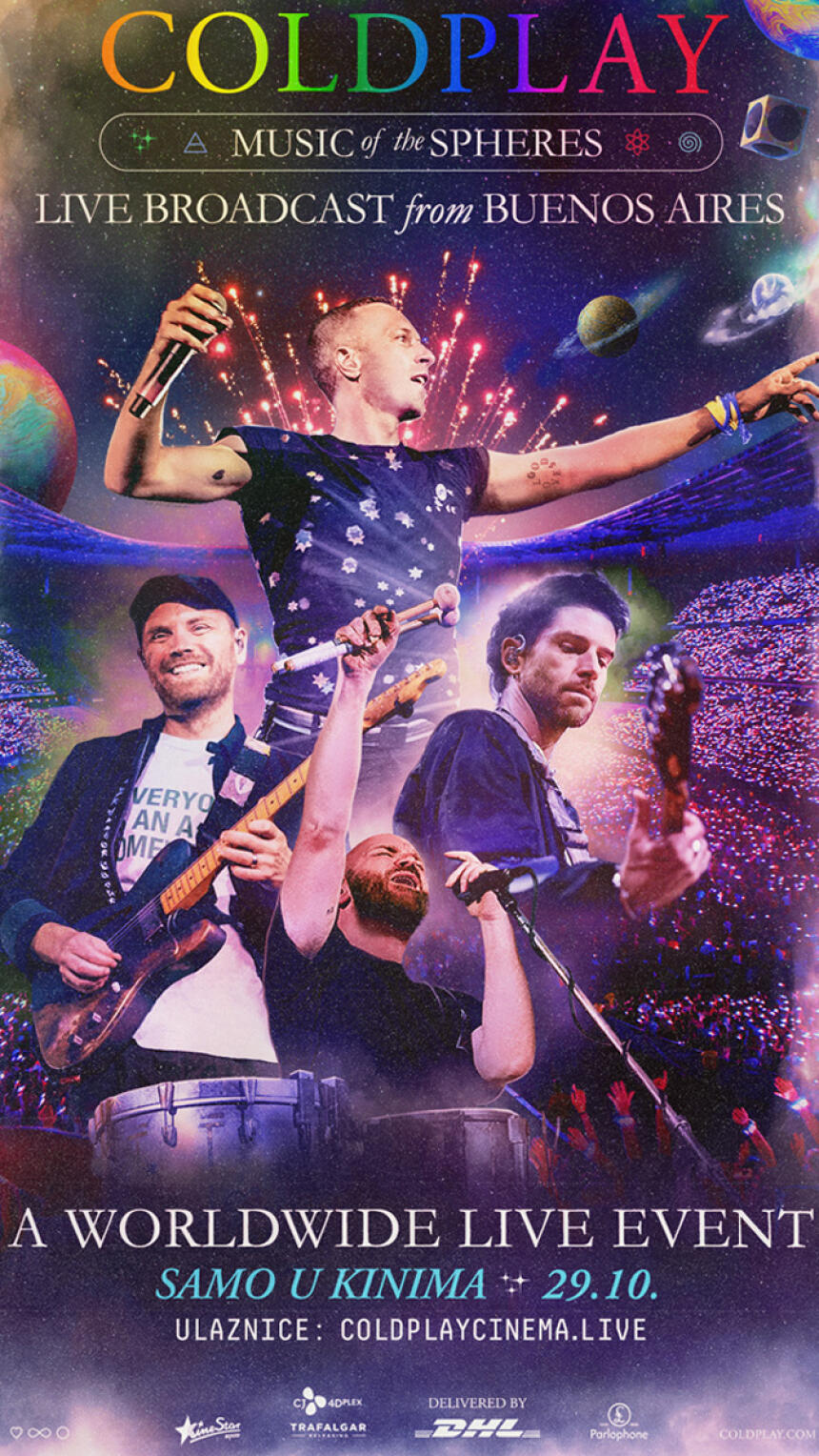 Veselimo se Coldplay koncertu, jednog od najvećih indie bendova i to u nešto drugačijoj atmosferi kina CineStar