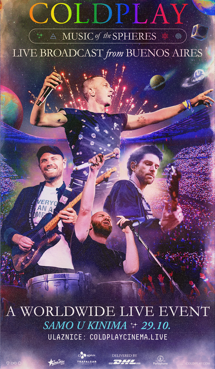 Veselimo se Coldplay koncertu, jednog od najvećih indie bendova i to u nešto drugačijoj atmosferi kina CineStar