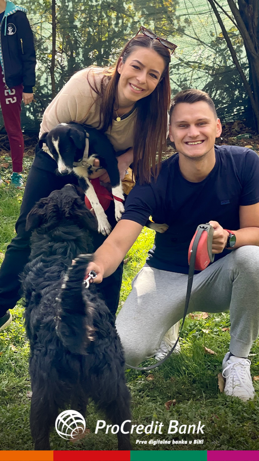 ProCredit Bank tim proveo je dan sa Udruženjem PawFriends, a fotografije su neodoljive