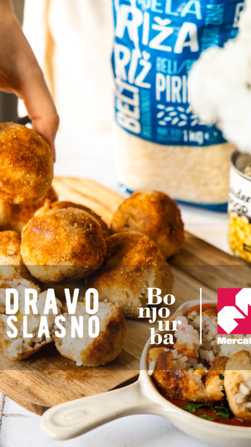 Zdravo i slasno by Bonjour.ba & Mercator: Arancini kuglice s rižom i mozzarellom