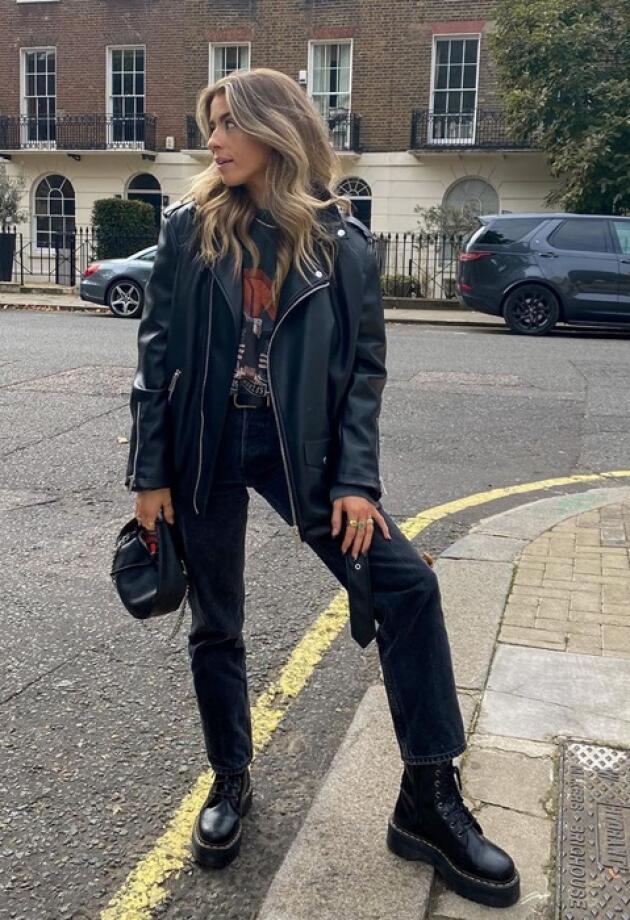 10 prijedloga kako kombinirati crnu kožnu jaknu u stylish dnevni look