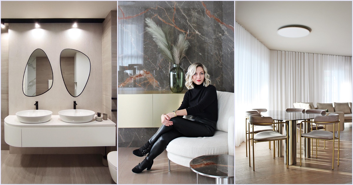 Arhitektica Ana Bosankić je ovaj stan od 140m² na suptilan način uredila u otmjen i luksuzan dom