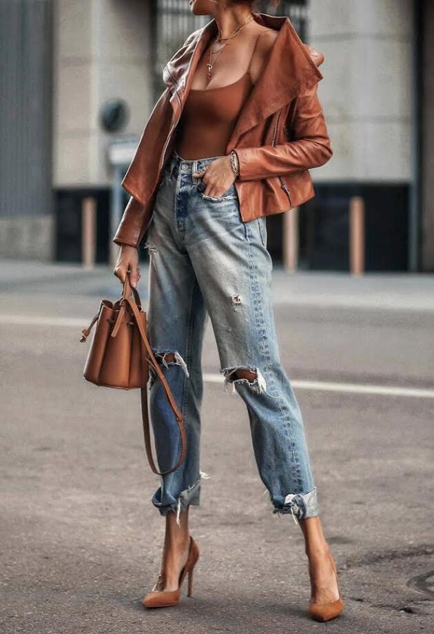 Efektna kožna jakna u 10 street style kombinacija