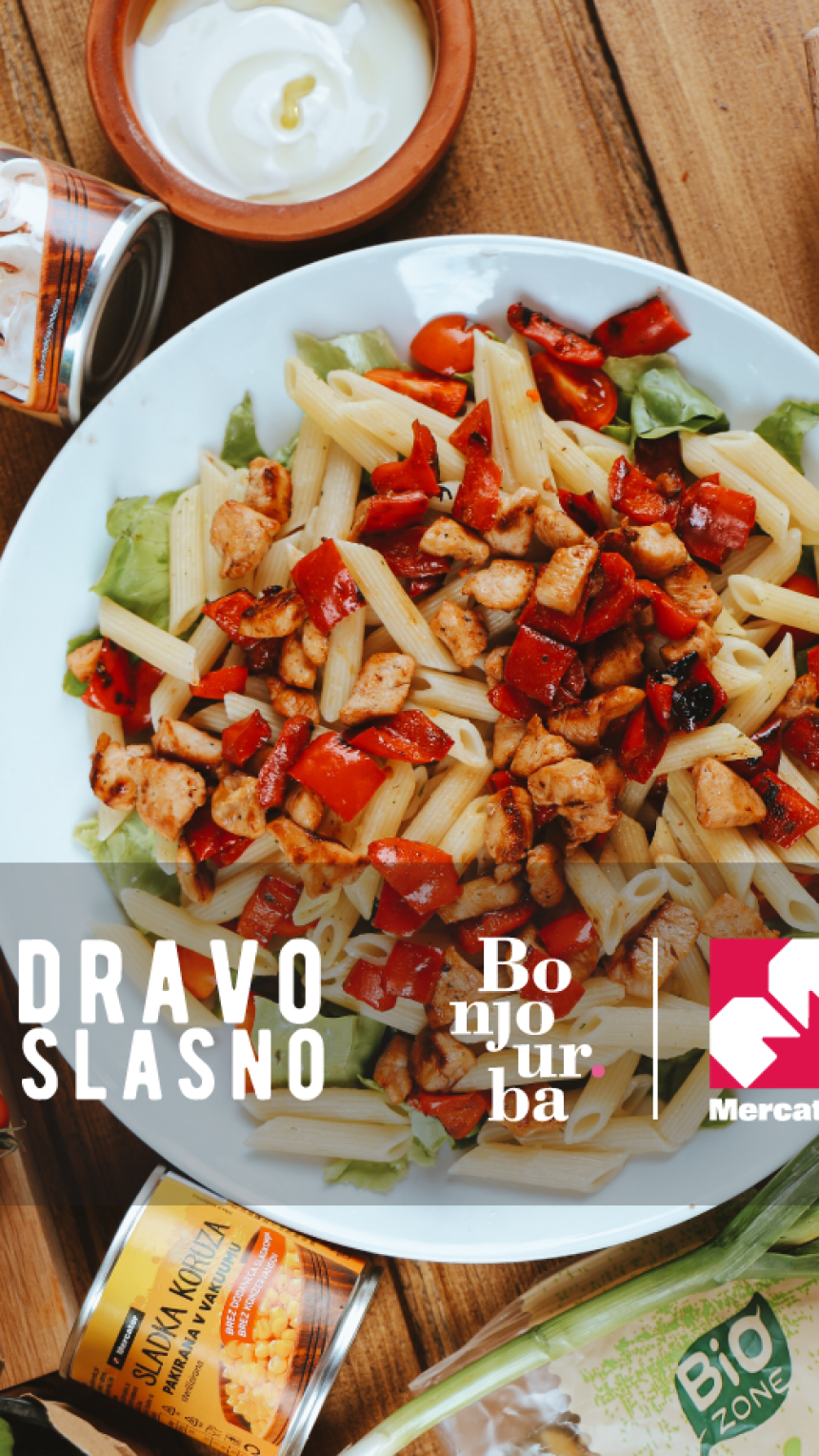 Zdravo i slasno by Bonjour.ba i Mercator: Jednostavan recept za šarenu pasta salatu idealan za ljetne dane